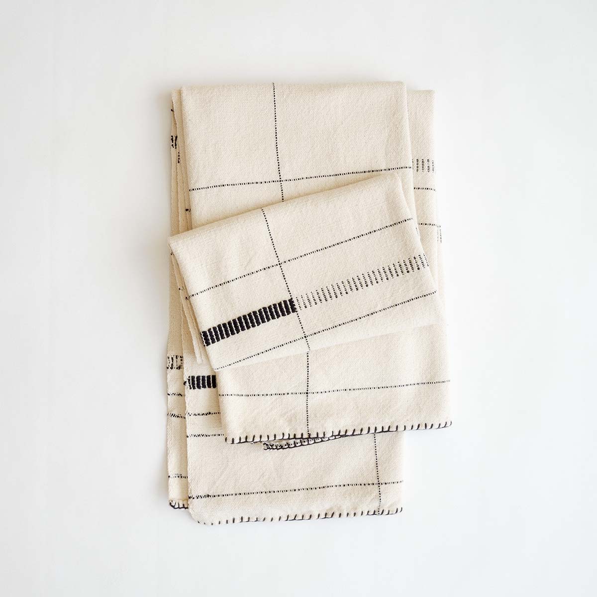 Unique Natural Cotton Throw Blanket, Handwoven Locally in South Africa