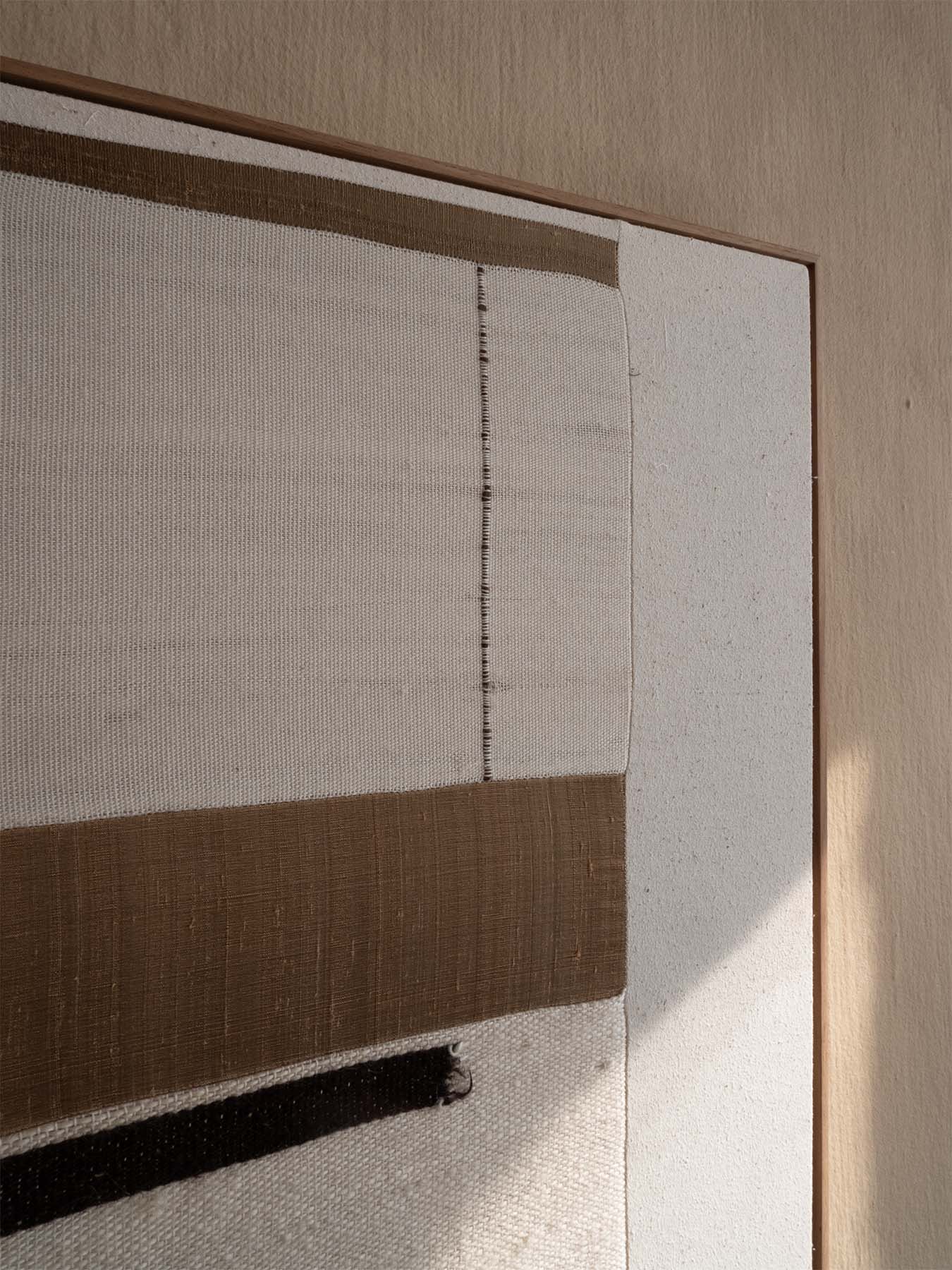 Original contemporary Artwork
Sustainably handcrafted Locally in our Cape Town Studio
Hand pieced dupion silk & linen silk blend, handwoven mohair & wool, stretched textile Wall Art