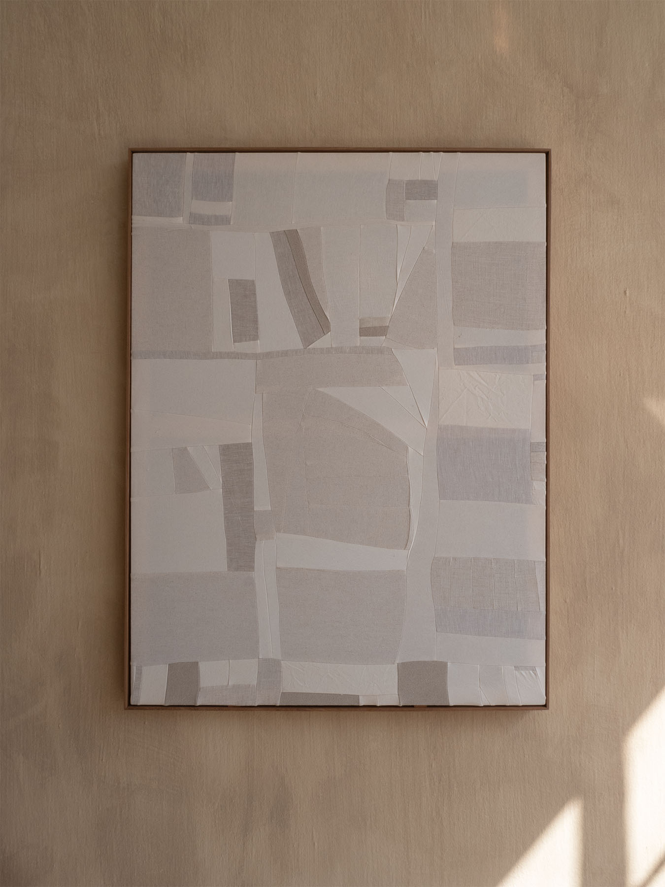 Original contemporary Artwork
Hand pieced cotton, linen, rayon stretched textile Wall Art
Sustainably handcrafted Locally in our Cape Town Studio