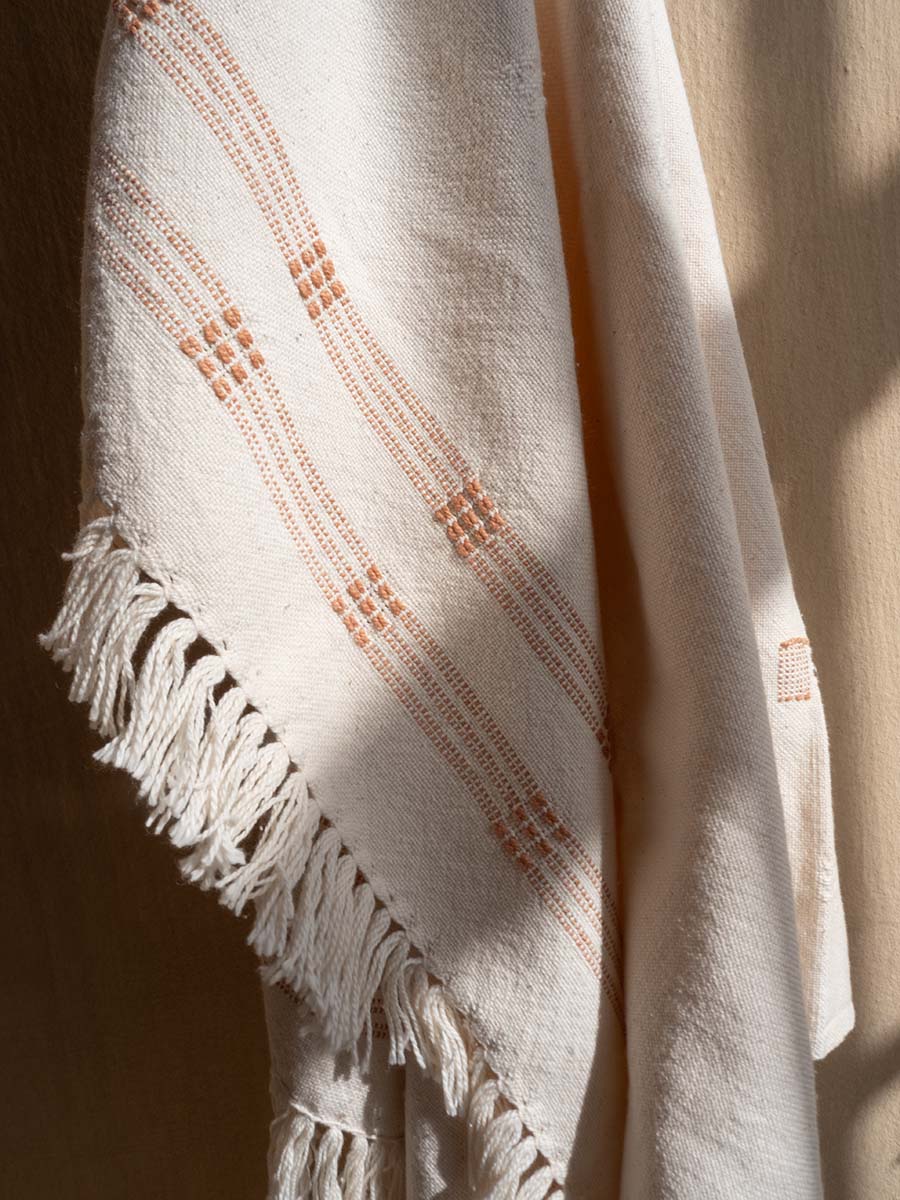 Cotton Baby blanket 
Uniquely handwoven in Cape Town using local natural fibres