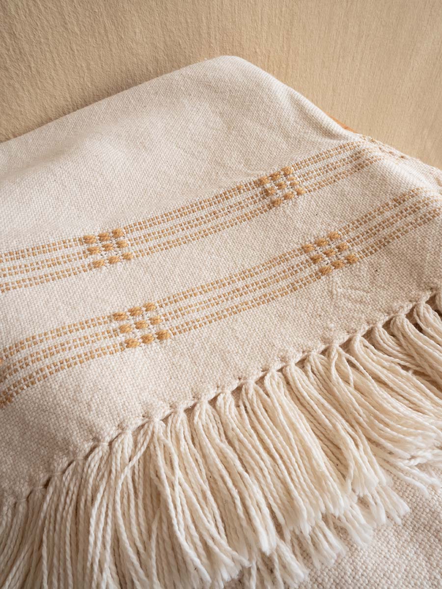 Cotton Baby blanket 
Uniquely handwoven in Cape Town using local natural fibres