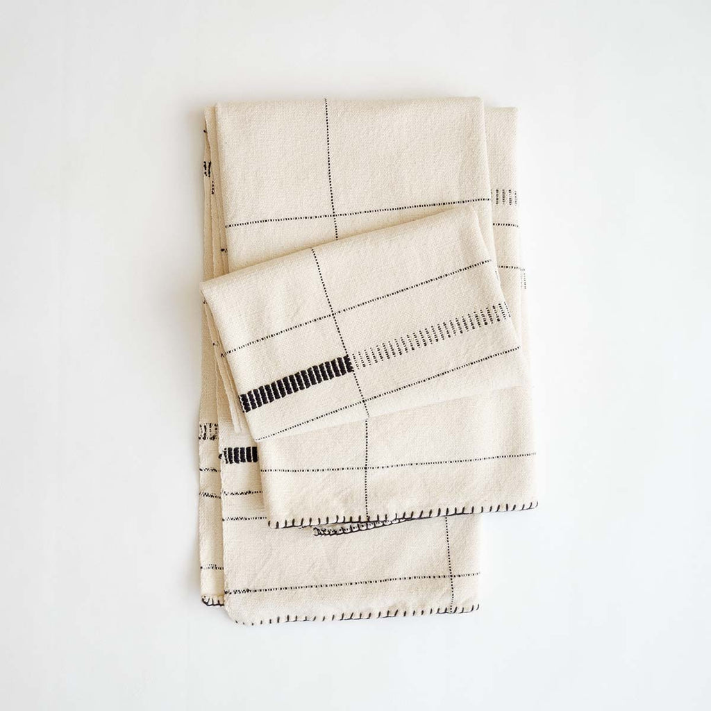 Unique Natural Cotton Throw Blanket, Handwoven Locally in South Africa