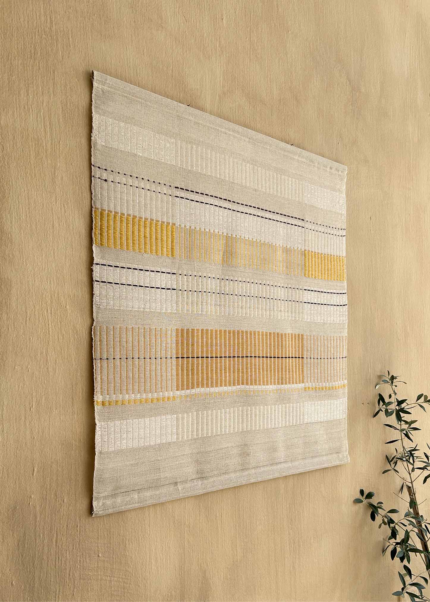 Original textile Wall Art 
Handwoven cotton, linen & silk
Sustainably handcrafted Locally in our Cape Town Studio 
