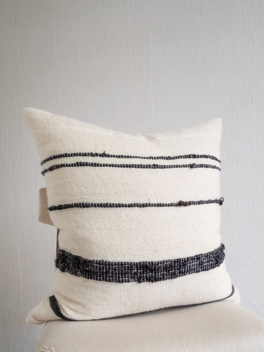 Field Cushion - Black on White