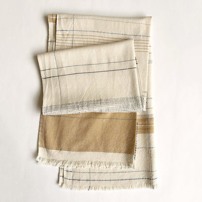 The Nomad Scarf In Gold, Blue & Black
