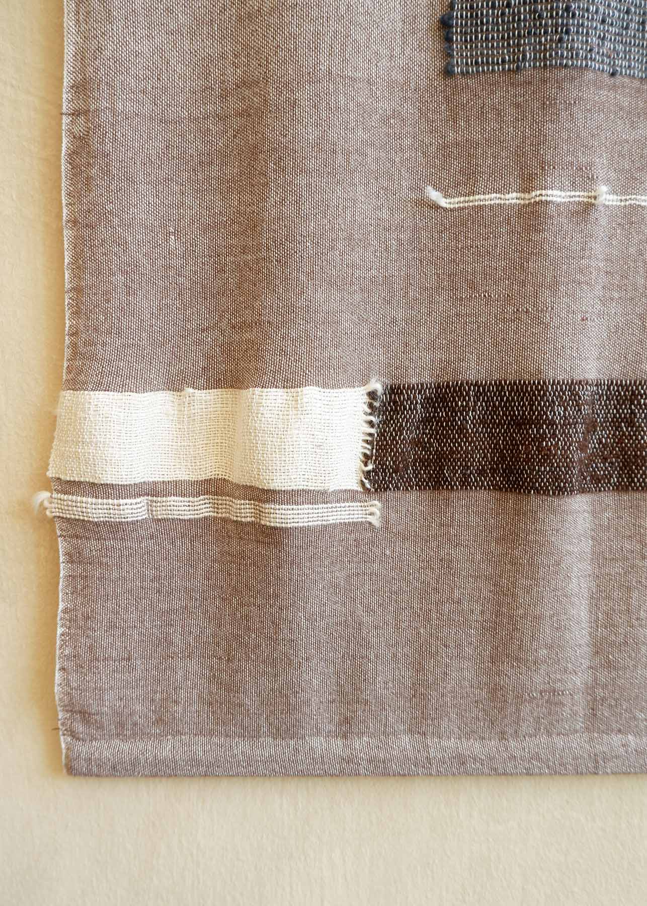 'Script' Original artwork handwoven by Leila Walter using Vintage & locally sourced wool, mohair & cotton