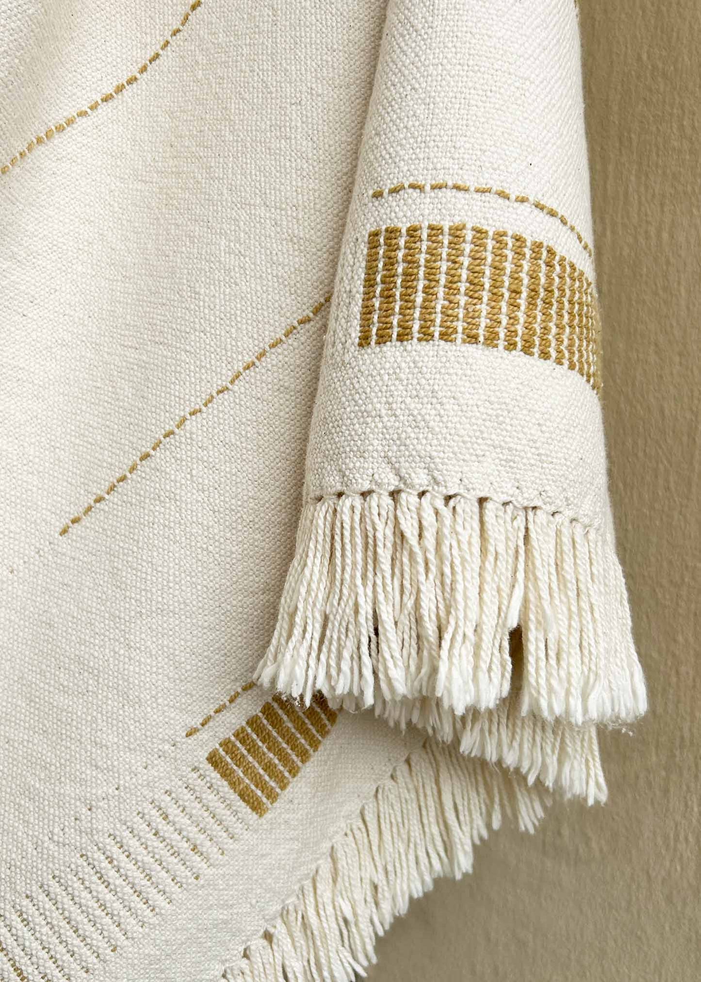 The Rib Throw, uniquely hand woven in Cape Town using natural, local cotton